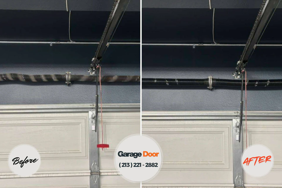 Before and after: garage door repair Kingdom Heights Cumings